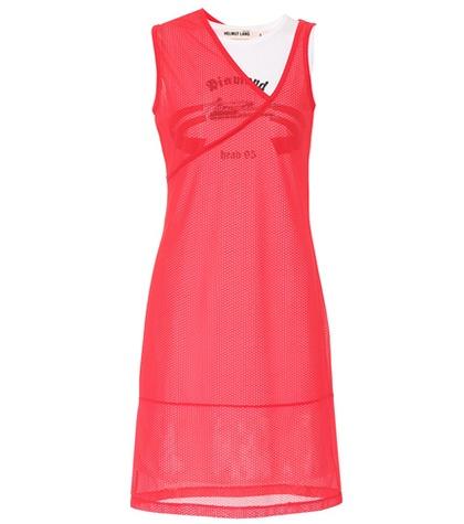 Helmut Lang Mesh And Cotton Minidress