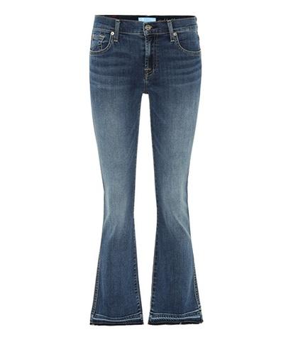 7 For All Mankind Cropped Mid-rise Bootcut Jeans