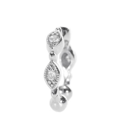 Stone Paris Yasmine Earcuff 18 Kt White Gold Cuff Earring With White Diamonds