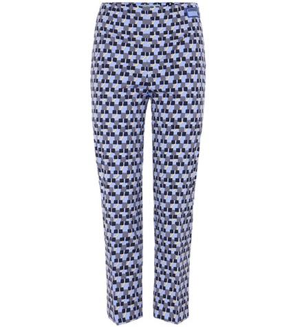 Prada Crop Patterned Trousers