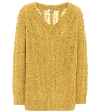 Miu Miu Oversized Alpaca-blend Sweater