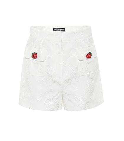 Dolce & Gabbana Cotton And Silk Jacquard Shorts
