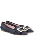 J Brand Gommetine Denim Ballet Flats