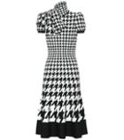 Alexander Mcqueen Wool-blend Jacquard Midi Knit Dress