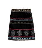 Tabitha Simmons Embroidered Velvet Skirt