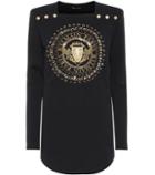 Balmain Embellished Cotton Logo Top