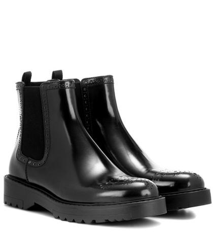Prada Leather Chelsea Boots