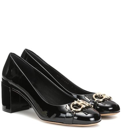 Frame Gancini 55 Patent Leather Pumps