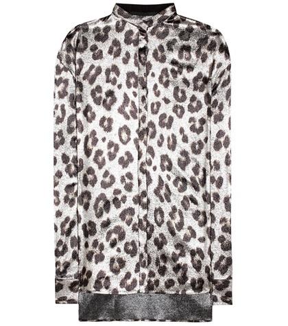 Edit Leopard-printed Silk-blend Blouse