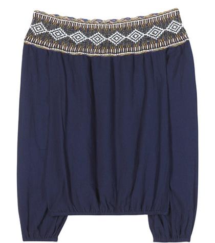 Tory Burch Sylvia Cotton Off-the-shoulder Blouse