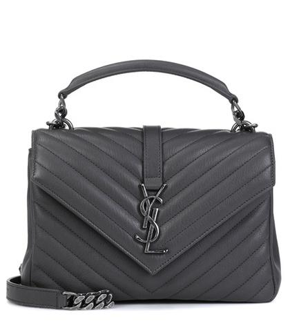Saint Laurent Collège Monogram Medium Leather Shoulder Bag