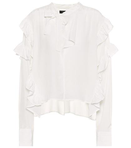 Isabel Marant Libel Ruffled Silk Blouse