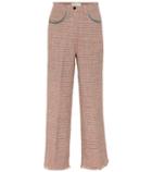 Etro High-rise Wide-leg Tweed Pants