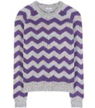 Miu Miu Printed Wool, Alpaca And Silk Sweater