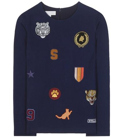 Stella Mccartney Crêpe Top With Appliqué