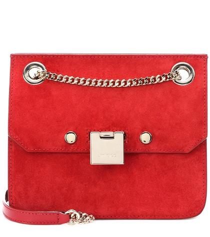 Jimmy Choo Rebel Xb Suede Shoulder Bag