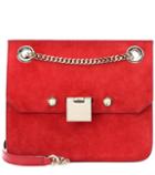 Jimmy Choo Rebel Xb Suede Shoulder Bag
