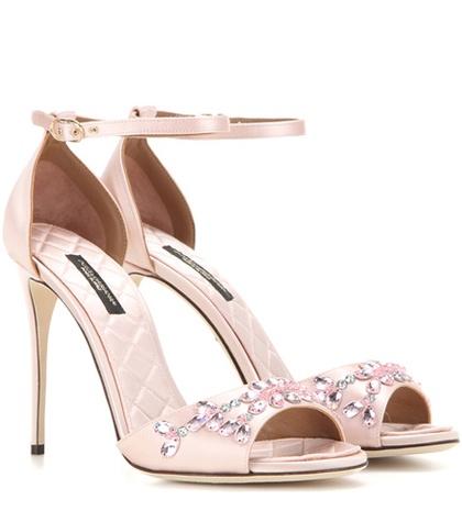 Dolce & Gabbana Keira Embellished Satin Sandals