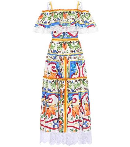 Dolce & Gabbana Printed Cotton-blend Dress