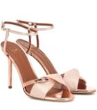 Malone Souliers Terry 100 Satin And Leather Sandals