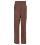 Ganni Checked Wool-blend Trousers