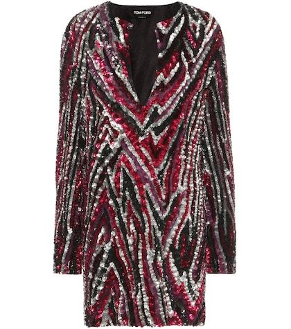 Roger Vivier Sequin-embellished Mini Dress