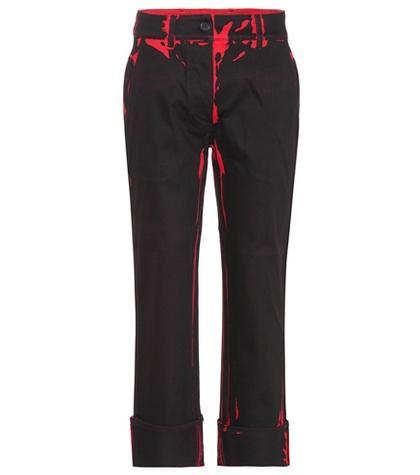 Off-white Stretch Cotton Trousers