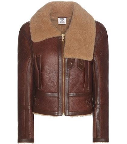 Velvet Shearling-lined Leather Jacket