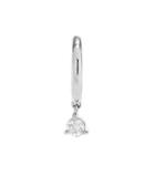 Stone Paris Tiny Hoop Infinity 18kt White Gold And Diamond Earring