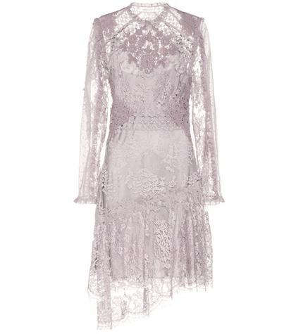 Balenciaga Stranded Appliqué Silk Lace Dress