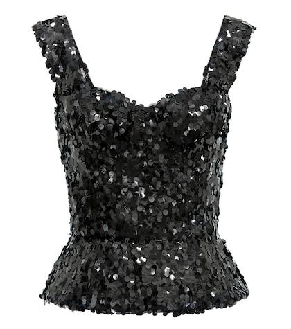 Dolce & Gabbana Sequined Bustier Top