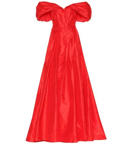 Carolina Herrera Silk Taffeta Off-the-shoulder Gown