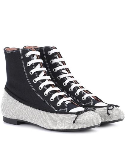 Aquazzura Crystal-embellished Sneakers