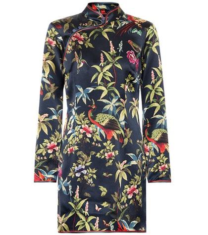 F.r.s For Restless Sleepers Menezio Printed Silk Minidress