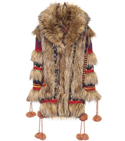 Etro Faux Fur-trimmed Cardigan