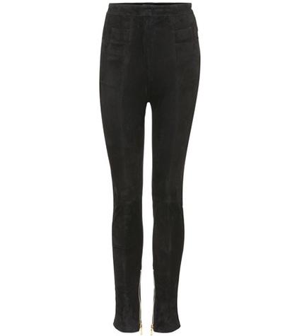 Balmain Suede Skinny Trousers