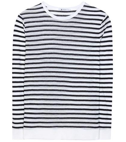 T By Alexander Wang Striped Jersey Top