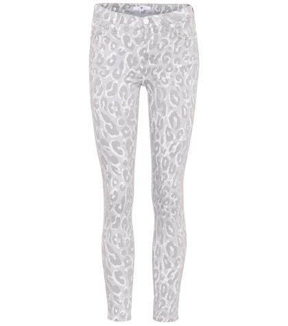 7 For All Mankind Printed High-rise Skinny Jeans