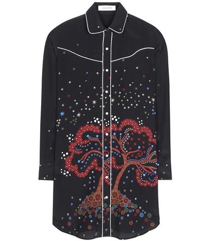 Valentino Printed Silk Shirt Dress