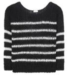 Saint Laurent Striped Virgin Wool And Mohair-blend Sweater