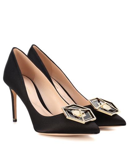 Rick Owens Eden Embellished Satin Pumps
