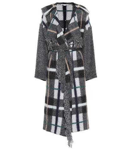 Stella Mccartney Checked Wool And Mohair-blend Coat
