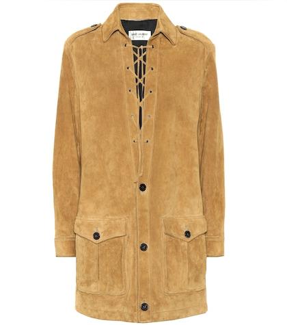 Saint Laurent Suede Safari Minidress