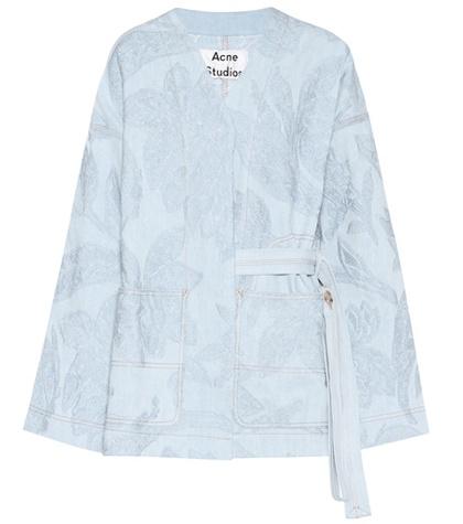 Self-portrait Olinda Embroidered Denim Jacket