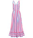Staud Eunice Striped Stretch Cotton Dress