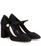 Miu Miu Suede Mary Jane Pumps