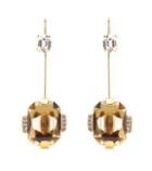 Marni Crystal Embellished Brass Earrings