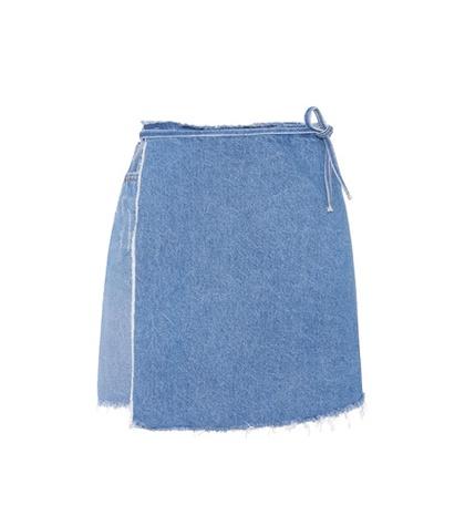 Grlfrnd Elle Denim Wrap Skirt