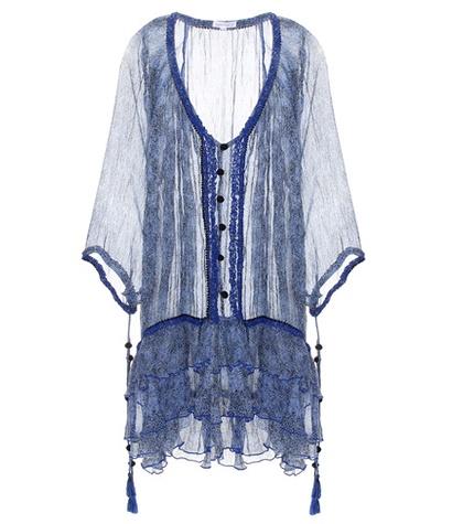 Poupette St Barth Printed Silk Dress