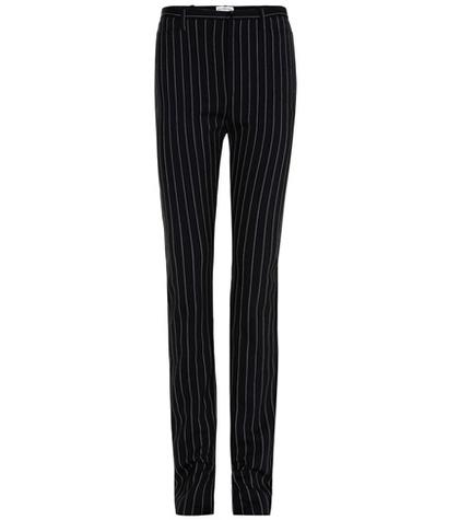Balenciaga Cosmetic Slit Wool Trousers